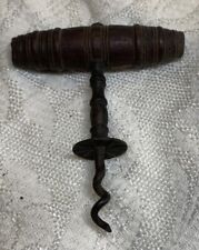 A Mid 19thC Wooden Straight Pull Corkscrew with Fluted Shank picture