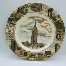 VTG Empire State Building Souvenir Plate New York Johnson Bros England 10.75” picture