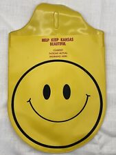 Vintage Happy Smiley Face Car Traveling Trash Garbage Bag Container NOS MCM picture