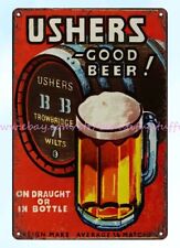 Ushers Good Beer metal tin sign office bar wall decor picture