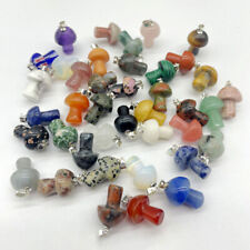 20pcs Natural Crystal Healing mushroom Stone Pendant Charms for Jewelry Making^ picture