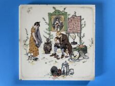 Sarreguemines French Faience Ceramic Story Tile Froment Richard RARE Antique picture