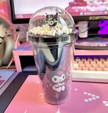 Sanrio Kuromi Black Cup Double Layer Tumbler Shaker Lid & Straw 450ml 15oz picture