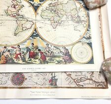 The Known Globe 1667 New World 1600 Map 2 Posters Lot Pieter Goos Gabriel Tatton picture