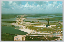 Postcard Aerial View 39A Apollo Saturn V on Pad NASA picture