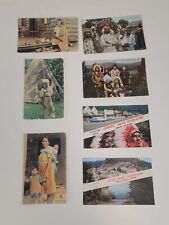 Lot Of 7 Vintage Postcards Native American Indian Cherokee Reservation 1950’s picture