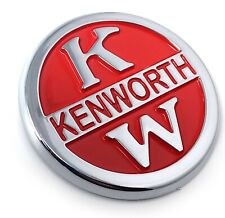 kenworth kw red emblem abs plastic auto grade chrome  picture