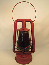 Antique Vintage Embury Defiance Lantern No. 0 Red Globe Warsaw NY picture