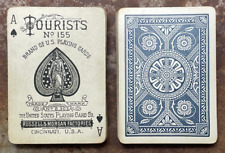 Antique c1900 Tourists No 155 Playing Cards, US Playing Card Co, 52/52, euchred picture