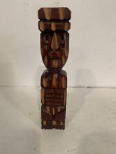 Vintage Wooden Totem Statue Handmade From Panama 10” Unique Item See All Photo picture
