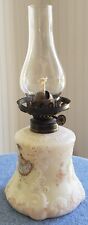 Rare Antique Victorian C.F. Monroe Wave Crest Cameo Opal Ware Miniature Oil Lamp picture