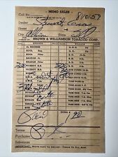 1959 Brown & Williamson TOBACCO Corporation Sales  Invoice KOOL Raleigh Wings picture
