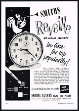 1950s Vintage Smiths Reveille Alarm Clock Mid Century Art Print Ad picture