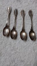 Set of 4 1950s Silver 800 Italian COFFEE / TEA Spoons PA142 HALLMARK 4