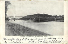 1906 Haverhill,MA Groveland Bridge Essex County Massachusetts Postcard 1c stamp picture