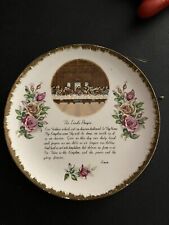Vintage THE LORD’S PRAYER PLATE NUMBERED Enesco Japan picture