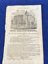 1862 Ad - Maine Wesleyan Seminary and Female Collegiate Institute picture