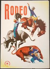 1957 Coca-Cola Salesman Sample Program Rodeo Horse Bronco Lon Keller Artist MCM picture