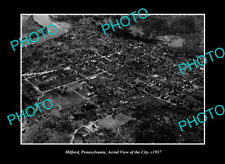 OLD LARGE HISTORIC PHOTO MILFORD PENNSYLVANIA AERIAL VIEW OF THE TOWN c1937 picture