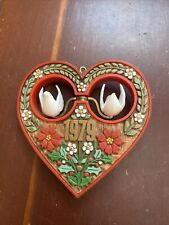 Vintage Hallmark 1979 Christmas Ornament Heart Dove Twirl-About Red Green White picture