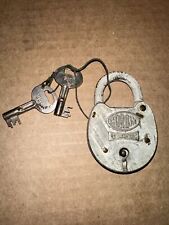 Antique Corbin  *6 LEVER* Padlock & 2 Keys - working condition picture
