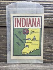 Vintage Baxter Lane Co Window Decal Hoosier State Indiana 4x3”  picture