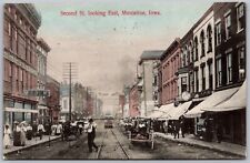 Second St. looking East, Muscatine, Iowa.  (F W Swan store) 1908 postcard 12 picture