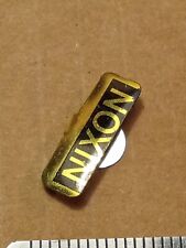 Vintage Richard Nixon 1968 Black on Gold Pin Green Duck Chicago picture