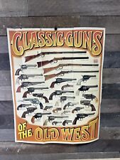 Vintage 1979 Time Life Old West Classic Guns Of The Old West Poster  picture