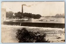 Independence Iowa IA Postcard RPPC Photo View Of Wapsipinigon River Gilbert 1909 picture