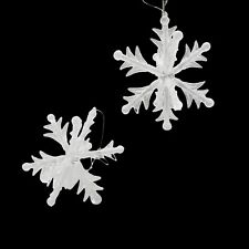 Large Acrylic Snowflake Christmas Ornament Clear Transparent Winter 2pcs picture
