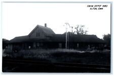 c1980 C&NW Depot Alton Iowa IA Railroad Train Depot Station RPPC Photo Postcard picture