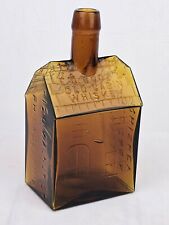 Mid Century E.C. Booz Old Cabin Whiskey Bottle Amber Clevenger 50s-60s EXCELLENT picture