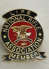 Vintage Goldtone NRA National Rifle Association of America Life Member Lapel Pin picture