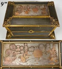 Rare Antique French Chocolatier's or Confectioner's Presentation Box, Etchd Plaq picture