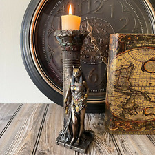 Decorative Egyptian Goddess Bastet Sculpture Figurine Statue Candle Holder Gift picture