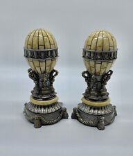 Vintage Balloon Bookends Finial Tassels Fancy Bookends Marble Look picture