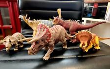 Vintage Schleich Prehistoric Dinosaur Lot 7 (Triceratops, Carnataurus ++) picture