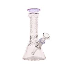 7 Inch Purple Crystal Beaker Thick Quality Glass with 14mm Bowl picture