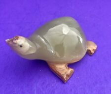 Vintage Hand Carved Natural Agate Quartz Turtle Figurine Paperweight SALE picture
