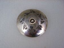 AUTHENTIC OLD NAVAJO HAND STAMPED STERLING SILVER BUTTON picture