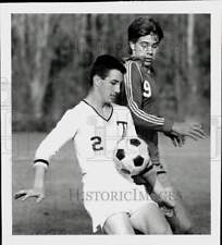 1989 Press Photo Thomaston and Nonnewaug play high school soccer - lrs21297 picture