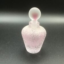 Rare Vintage Italian Murano Art Glass Perfume bottle Corroso Flat on One Side picture