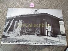 P3CLC Train or Station Postcard Railroad RR GENUINE SOD HOUSE WARP'S PIONEER picture