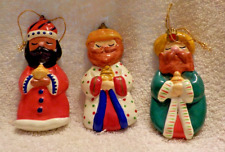 Vintage Three Kings hand made ceramic ornaments made in Korea picture