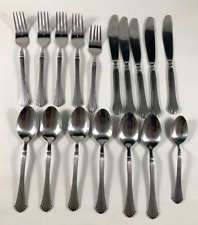 Lot of 17 pcs Gibson Dexter or Flaire Stainless Flatware Forks Spoons Knives picture