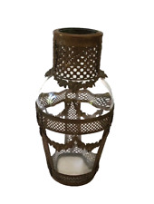 VTG French Gilt Bronze Ormolu Mounted Crystal Glass Vase Centerpiece 8