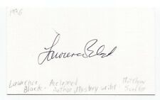 Lawrence Block Signed 3x5 Index Card Autographed Signature Author Writer picture