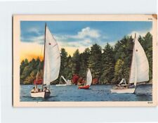 Postcard Multiple Boats Sailing at the Lake picture