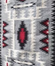 Navajo Rug Vintage Native American Indian Two Grey Hills Toadlena Storm Pattern picture